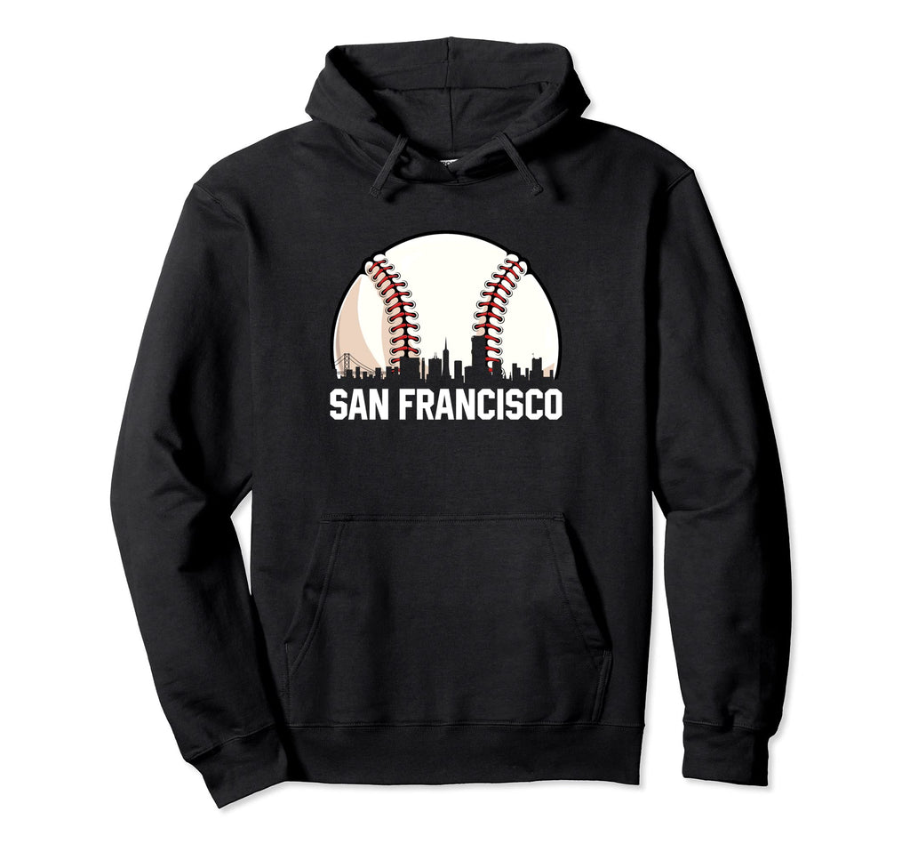 San Francisco Cityscape Dad Baseball Hoodie - Graphic Print for Adults - T-Shirt, Sweatshirt, Hoodie