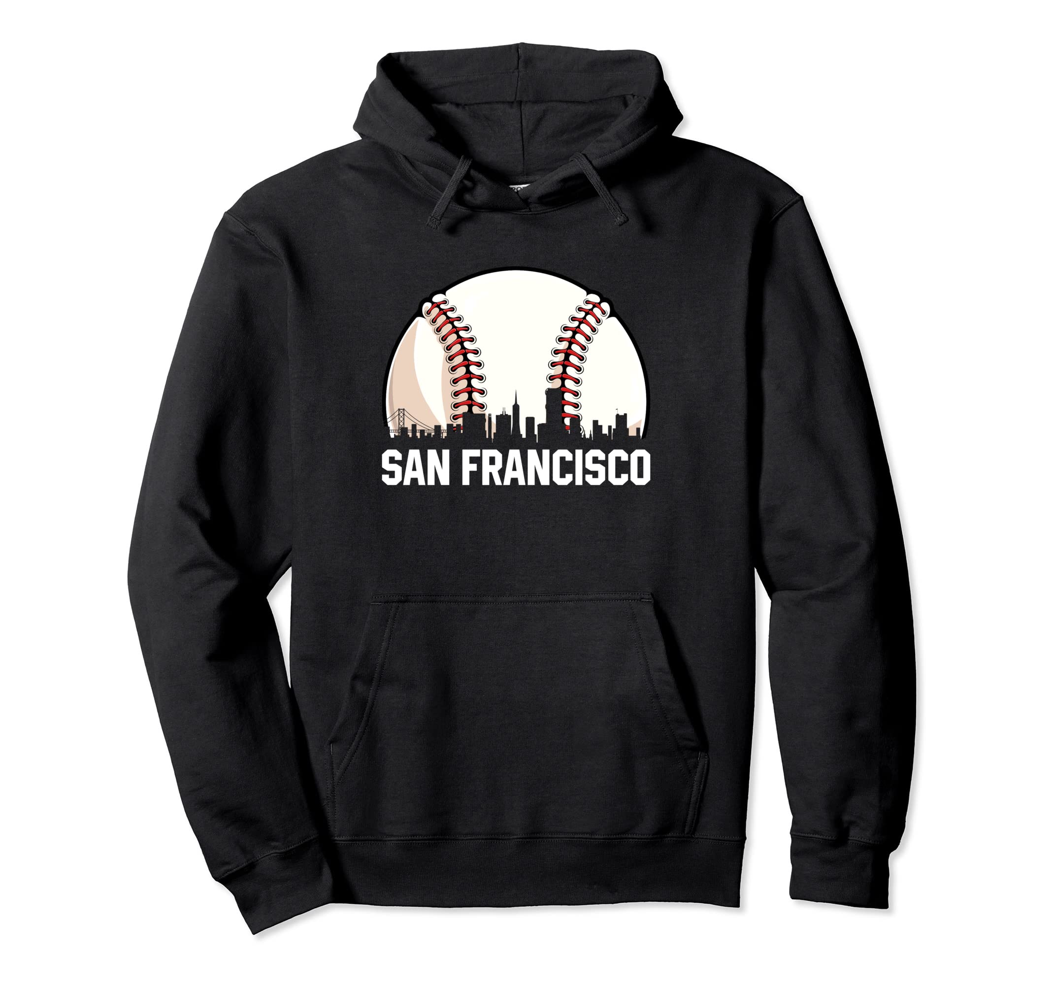 San Francisco Cityscape Dad Baseball Hoodie - Graphic Print for Adults - T-Shirt, Sweatshirt, Hoodie