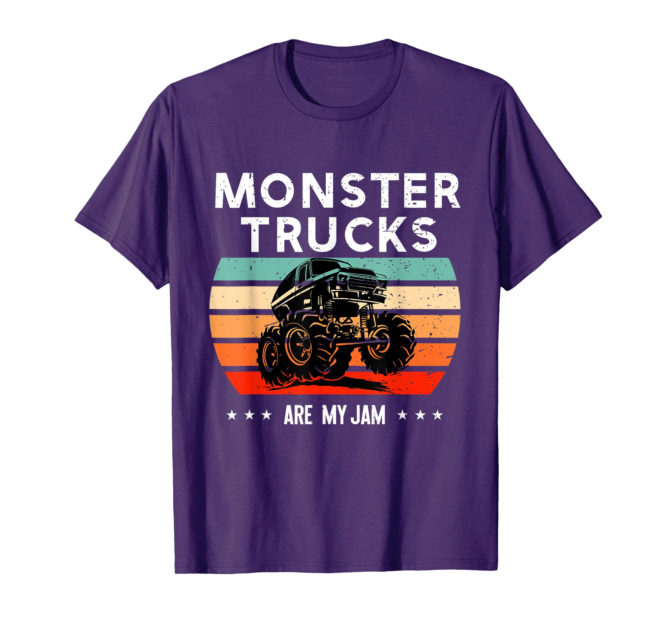 Monster Truck Are My Jam Sunset Engines T-Shirt - Trendy Graphic for Adults - T-Shirt, Sweatshirt, Hoodie