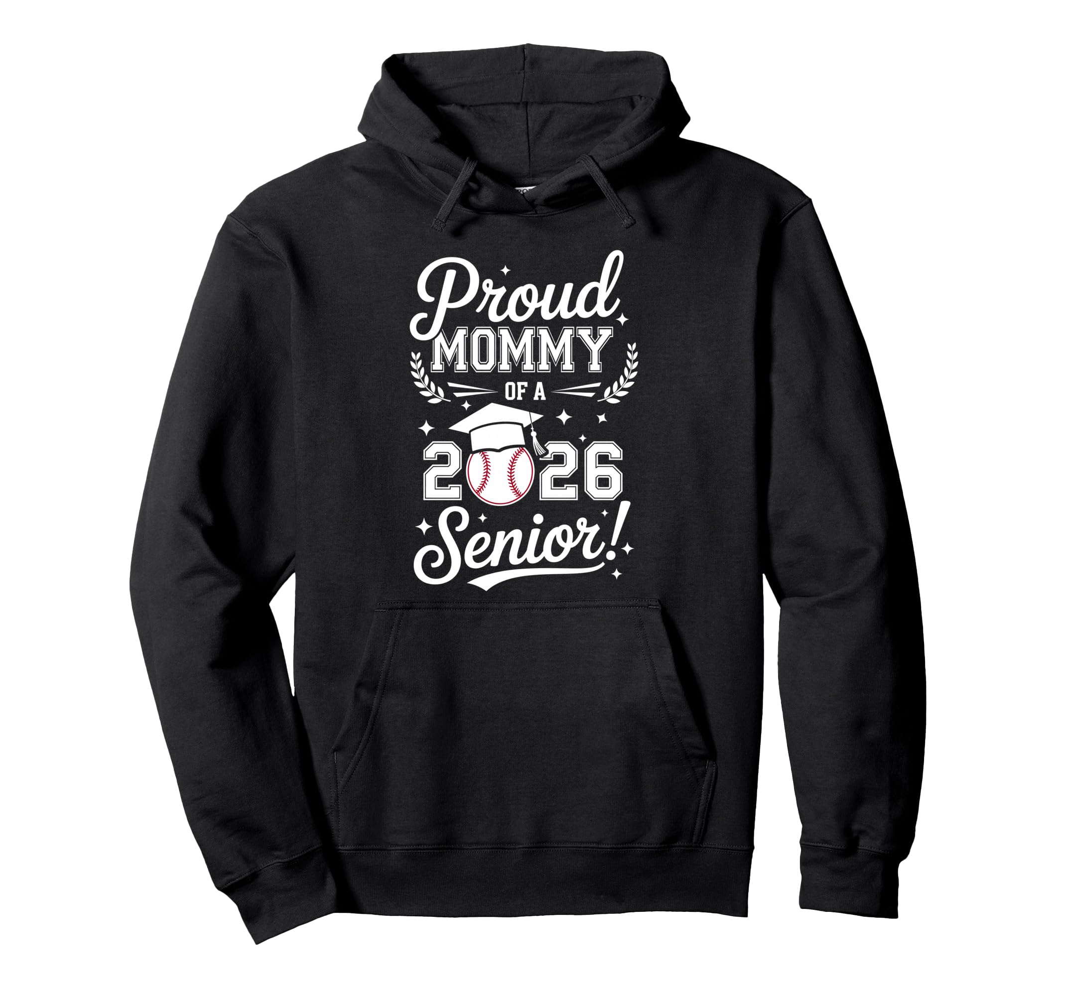 Proud Mommy 2026 Senior Baseball Hoodie - Minimalist Print Men Women - T-Shirt, Sweatshirt, Hoodie