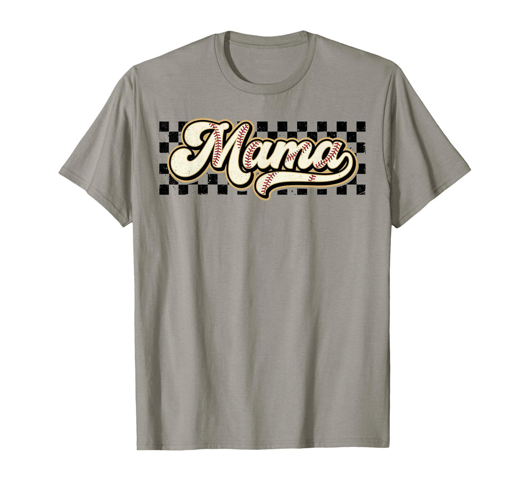 Checkered Baseball Mama Game Day T-Shirt - Unique Graphic for Adults - T-Shirt, Sweatshirt, Hoodie