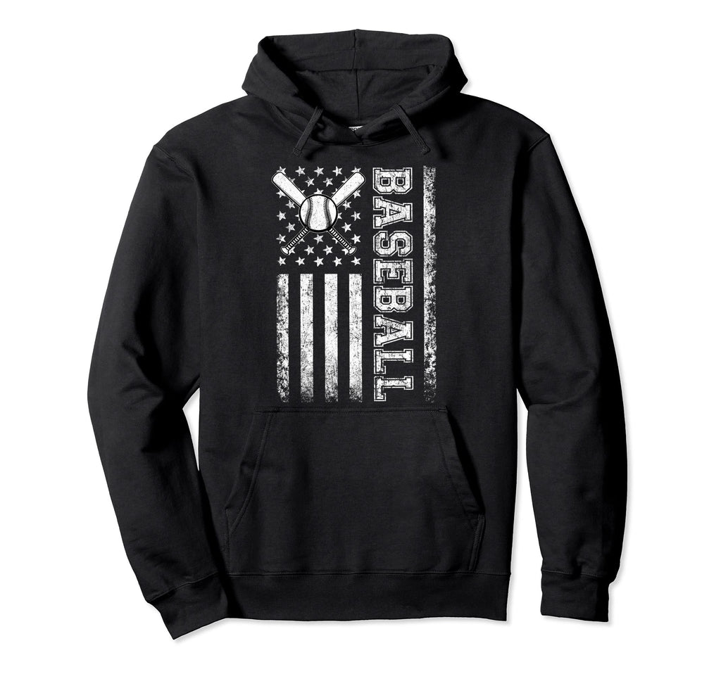 American Flag Baseball Flag Dad Mom Hoodie - Trendy Graphic for Adults - T-Shirt, Sweatshirt, Hoodie