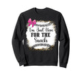 Baseball Sister Im Just Here Snacks Sweatshirt - Unique Graphic Unisex - T-Shirt, Sweatshirt, Hoodie