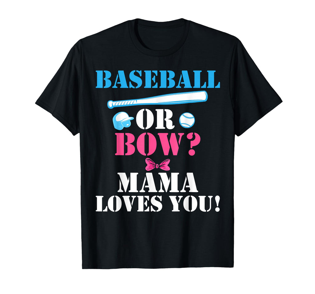 Baseball Or Bow Cheerleader Mama T-Shirt - Minimalist Print Men Women - T-Shirt, Sweatshirt, Hoodie
