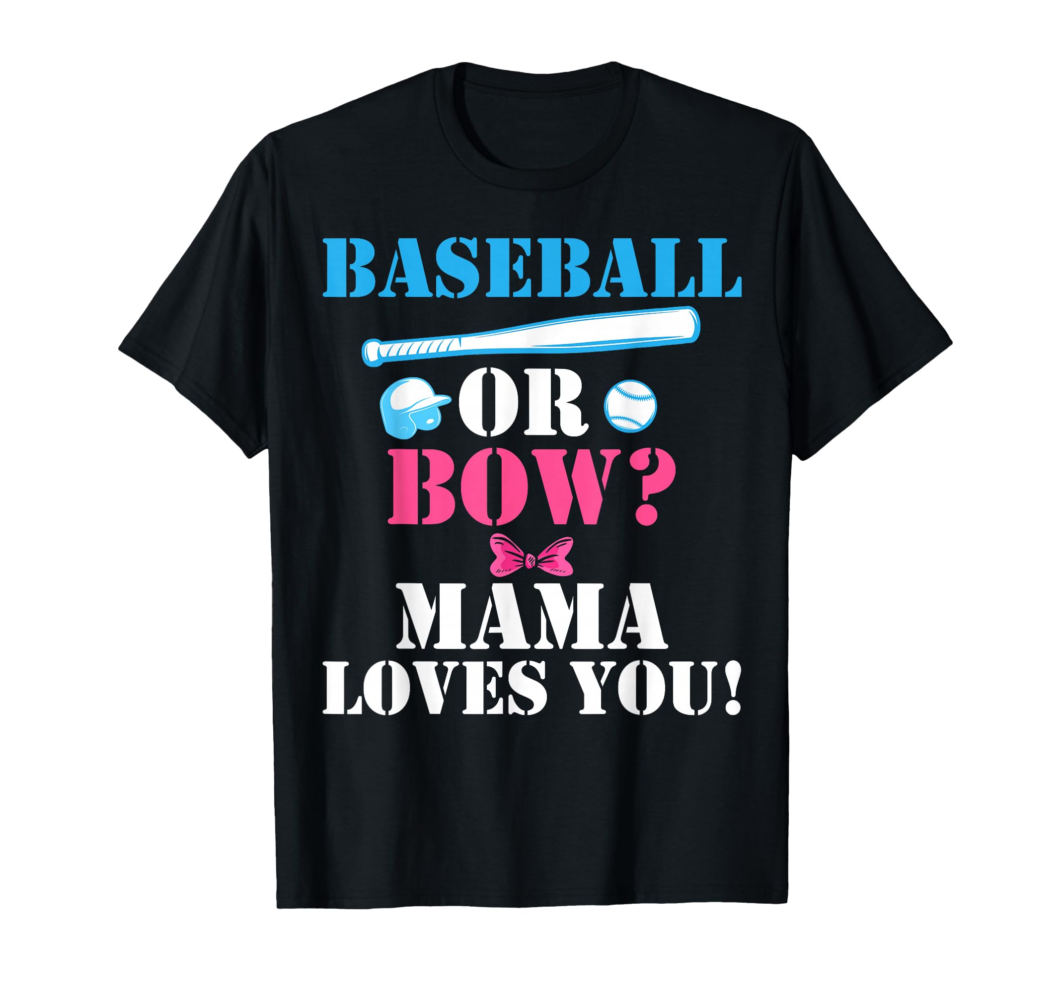 Baseball Or Bow Cheerleader Mama T-Shirt - Minimalist Print Men Women - T-Shirt, Sweatshirt, Hoodie