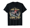 Uss Iowa Ssn 797 Usa Flag T-Shirt - Fun Novelty Design for Adults - T-Shirt, Sweatshirt, Hoodie