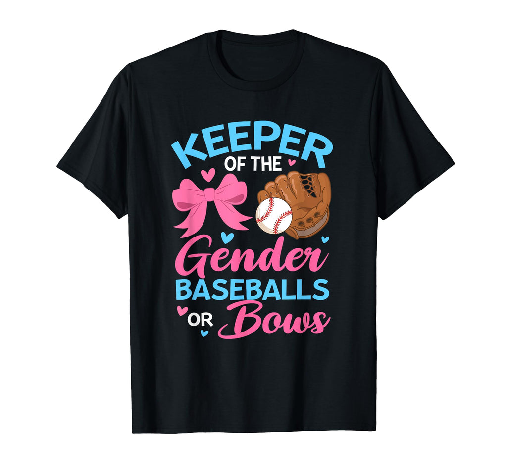 Keeper Gender Baseball Or Bows Theme T-Shirt - Minimalist Print Men Women - T-Shirt, Sweatshirt, Hoodie