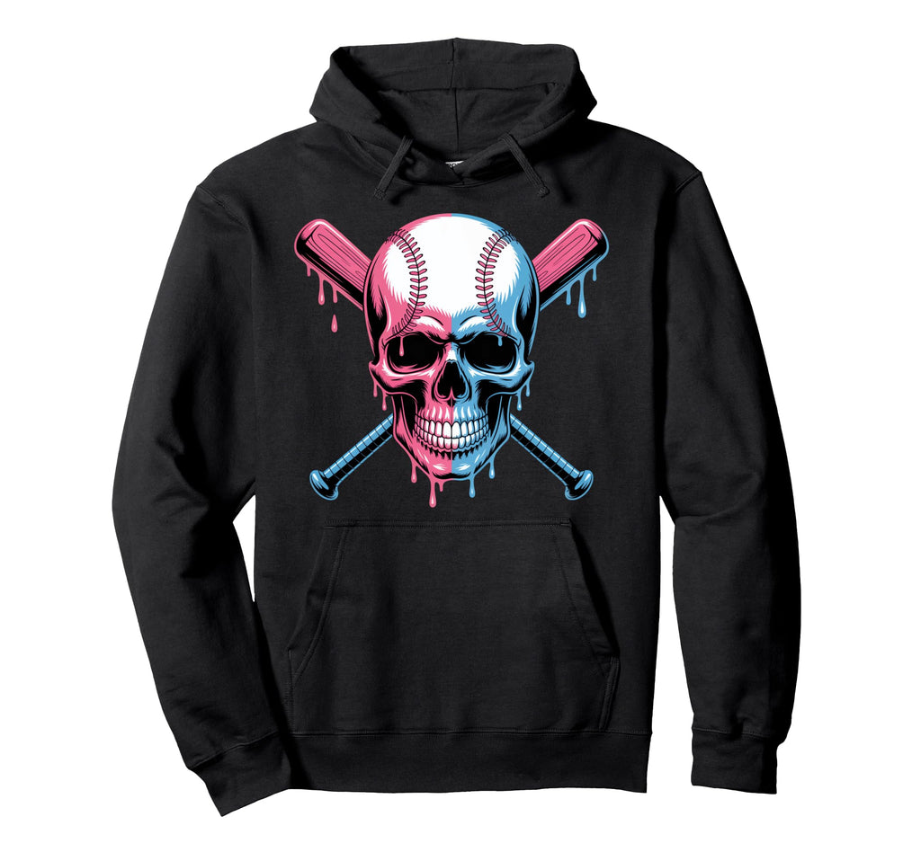 Baseball Ice Cream Dripping Baseball Hoodie - Fun Novelty Design Unisex - T-Shirt, Sweatshirt, Hoodie