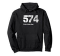 574 Made South Bend Distressed Hoodie - Unique Graphic Men Women - T-Shirt, Sweatshirt, Hoodie