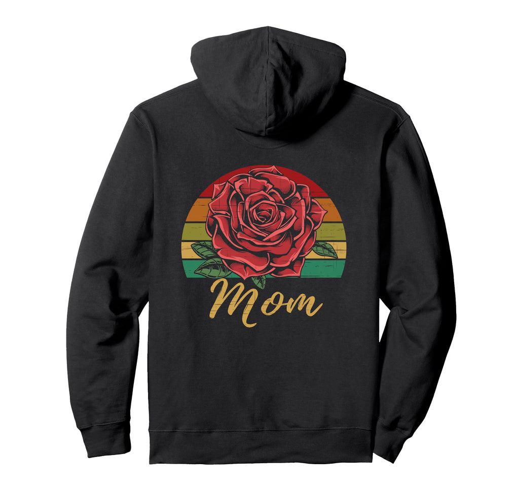 Mothers Day Red Rose Mom Sunset Hoodie - Graphic Print for Adults - T-Shirt, Sweatshirt, Hoodie