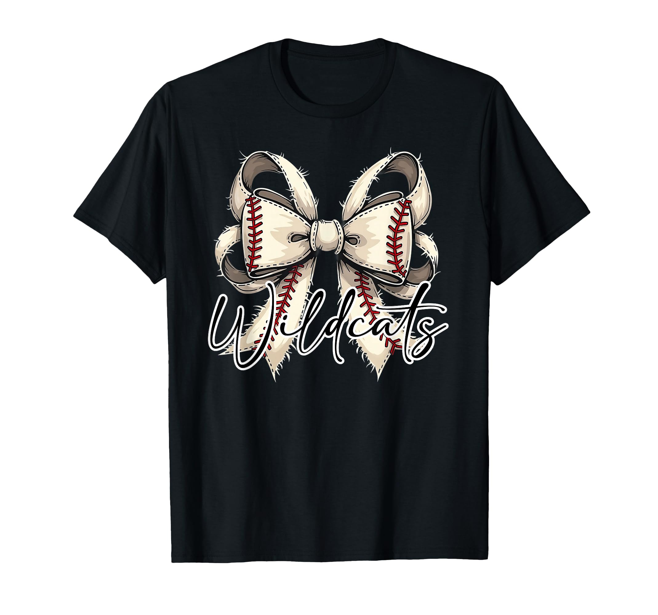 Wildcats Baseball Coquette Bow Game Day T-Shirt - Aesthetic Graphic Unisex - T-Shirt, Sweatshirt, Hoodie