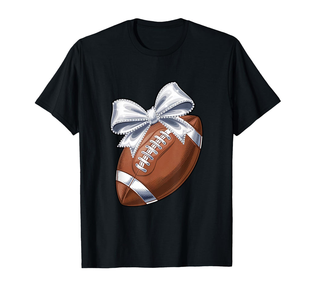 Coquette Bow Funny Football Lover T-Shirt - Custom Art Print for Adults - T-Shirt, Sweatshirt, Hoodie