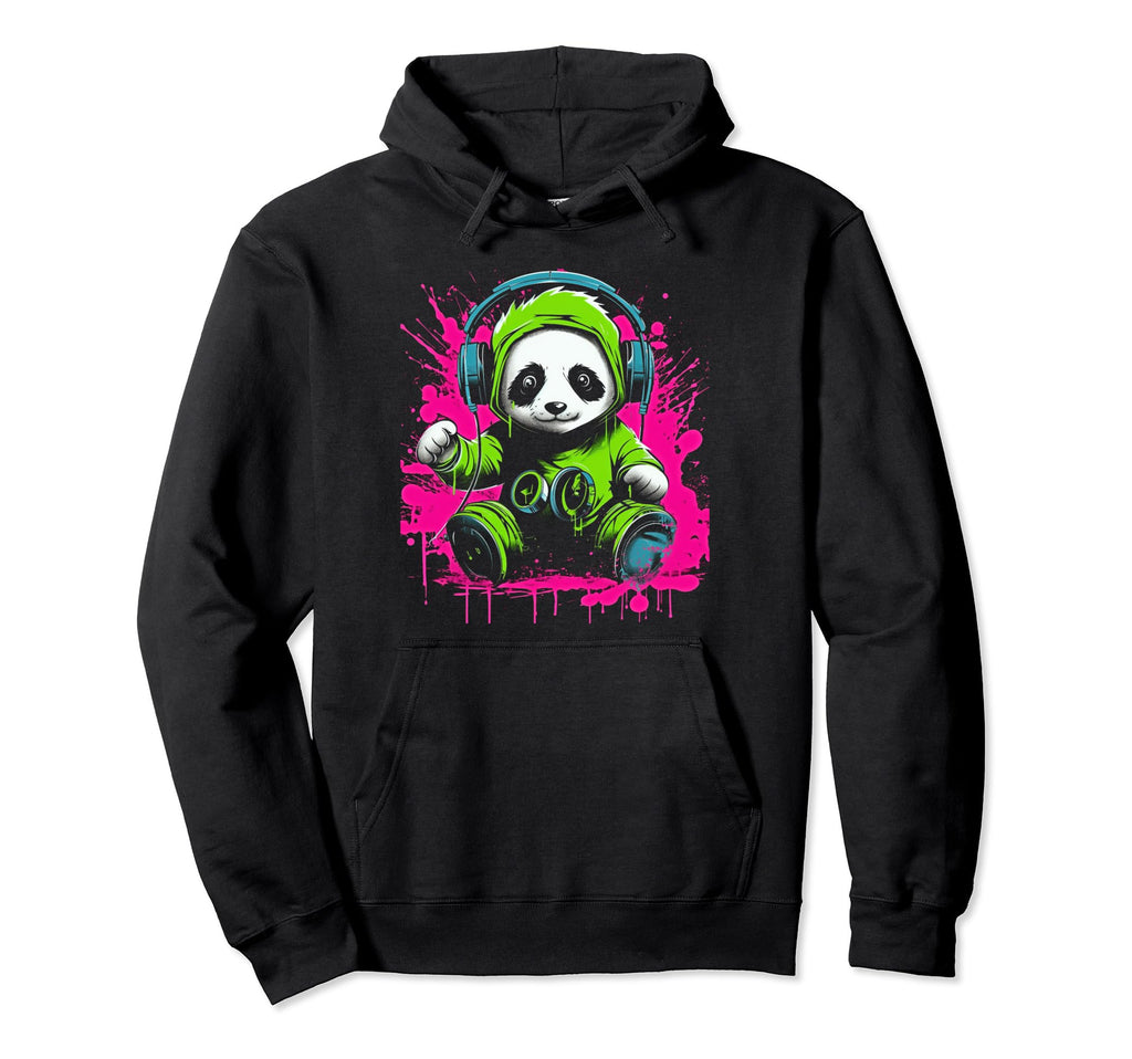 Kawaii Panda Dj Japanese Edm Y2K Hoodie - Streetwear Style Men Women - T-Shirt, Sweatshirt, Hoodie