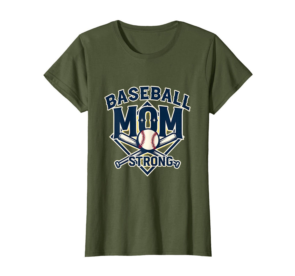 Baseball Mom Strong T-Shirt - Graphic Print Unisex - T-Shirt, Sweatshirt, Hoodie