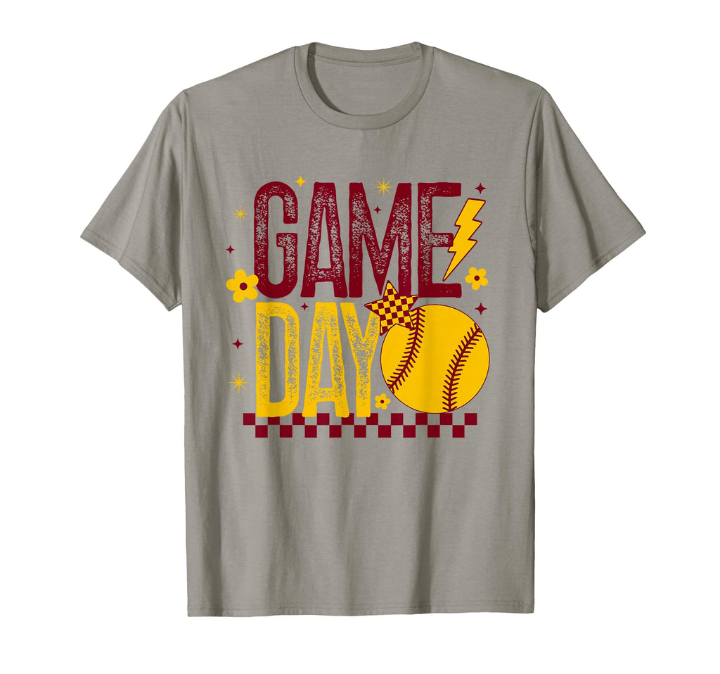 Softball Game Day Softball Player Maroon T-Shirt - Streetwear Style Unisex - T-Shirt, Sweatshirt, Hoodie