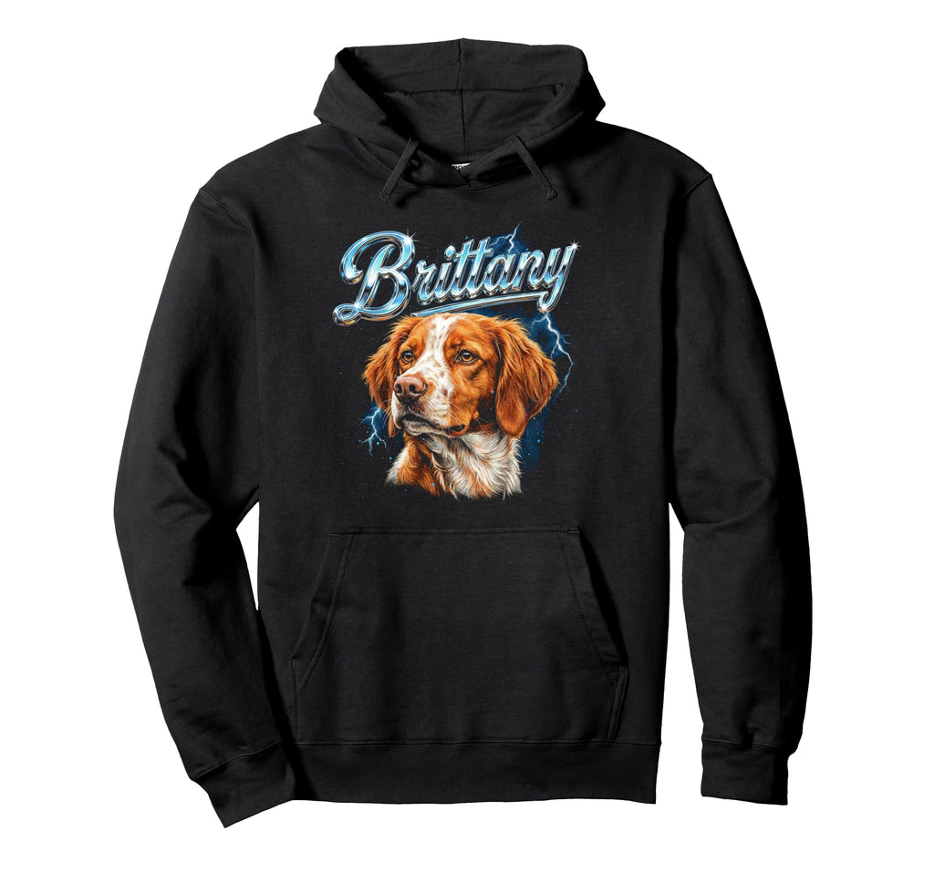 Brittany 90S Dog Lover 80S Brittany Hoodie - Fun Novelty Design Unisex - T-Shirt, Sweatshirt, Hoodie