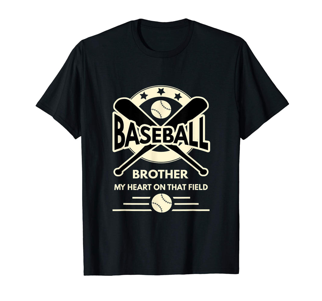Baseball Brother My Heart Is That Field T-Shirt - Trendy Graphic Unisex - T-Shirt, Sweatshirt, Hoodie