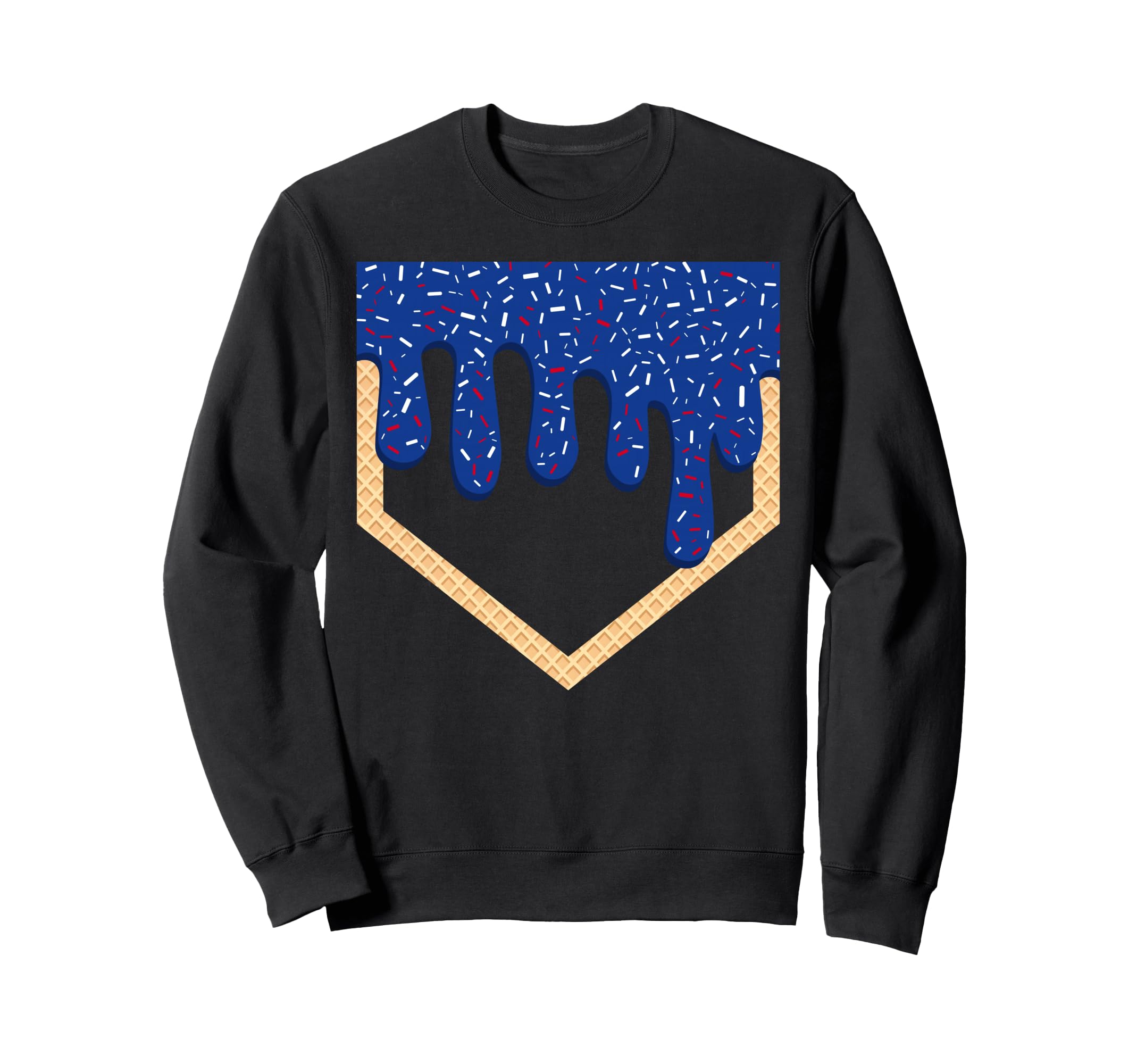 Baseball Ice Cream Drip Dad Home Sweatshirt - Casual Everyday Wear Unisex - T-Shirt, Sweatshirt, Hoodie