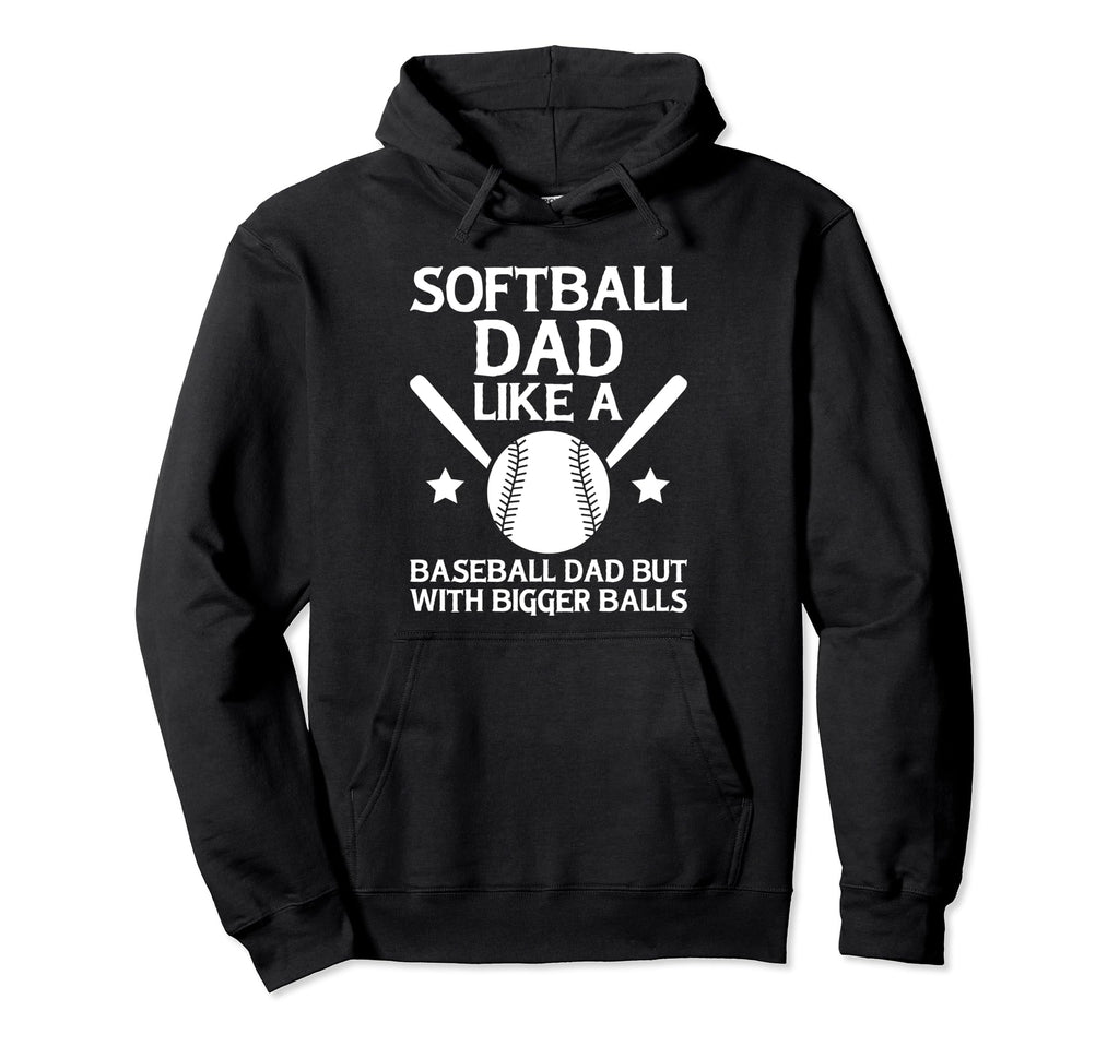 Fathers Day Softball Dad Like Baseball Hoodie - Minimalist Print Unisex - T-Shirt, Sweatshirt, Hoodie