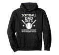 Fathers Day Softball Dad Like Baseball Hoodie - Minimalist Print Unisex - T-Shirt, Sweatshirt, Hoodie