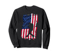 Baseball Us Flag Baseball Lover Dad Sweatshirt - Graphic Print Unisex - T-Shirt, Sweatshirt, Hoodie