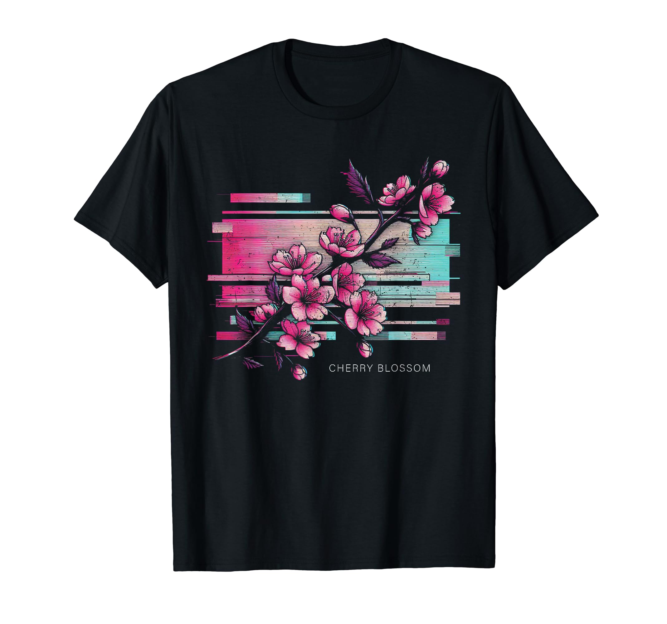 Cherry Blossom Vaporwave Aesthetic T-Shirt - Graphic Print for Adults - T-Shirt, Sweatshirt, Hoodie