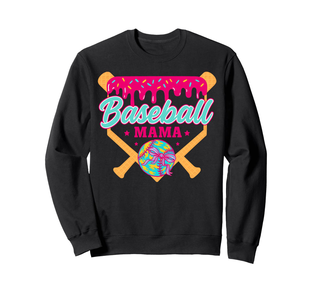 Baseball Drip Mama Ice Cream Drip Sweatshirt - Novelty Apparel for Adults - T-Shirt, Sweatshirt, Hoodie