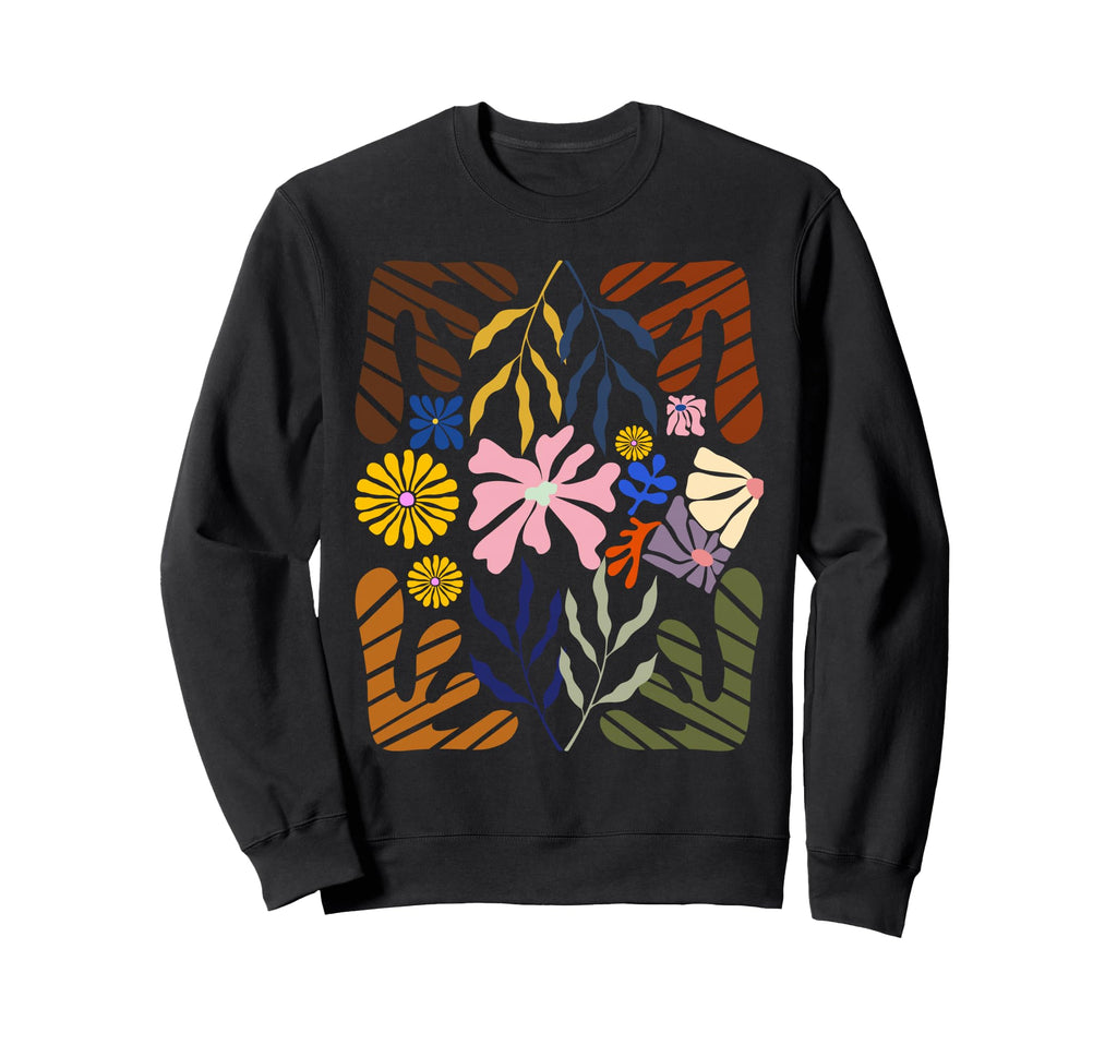 Colorful Wildflower Floral Sweatshirt - Unique Graphic for Adults - T-Shirt, Sweatshirt, Hoodie