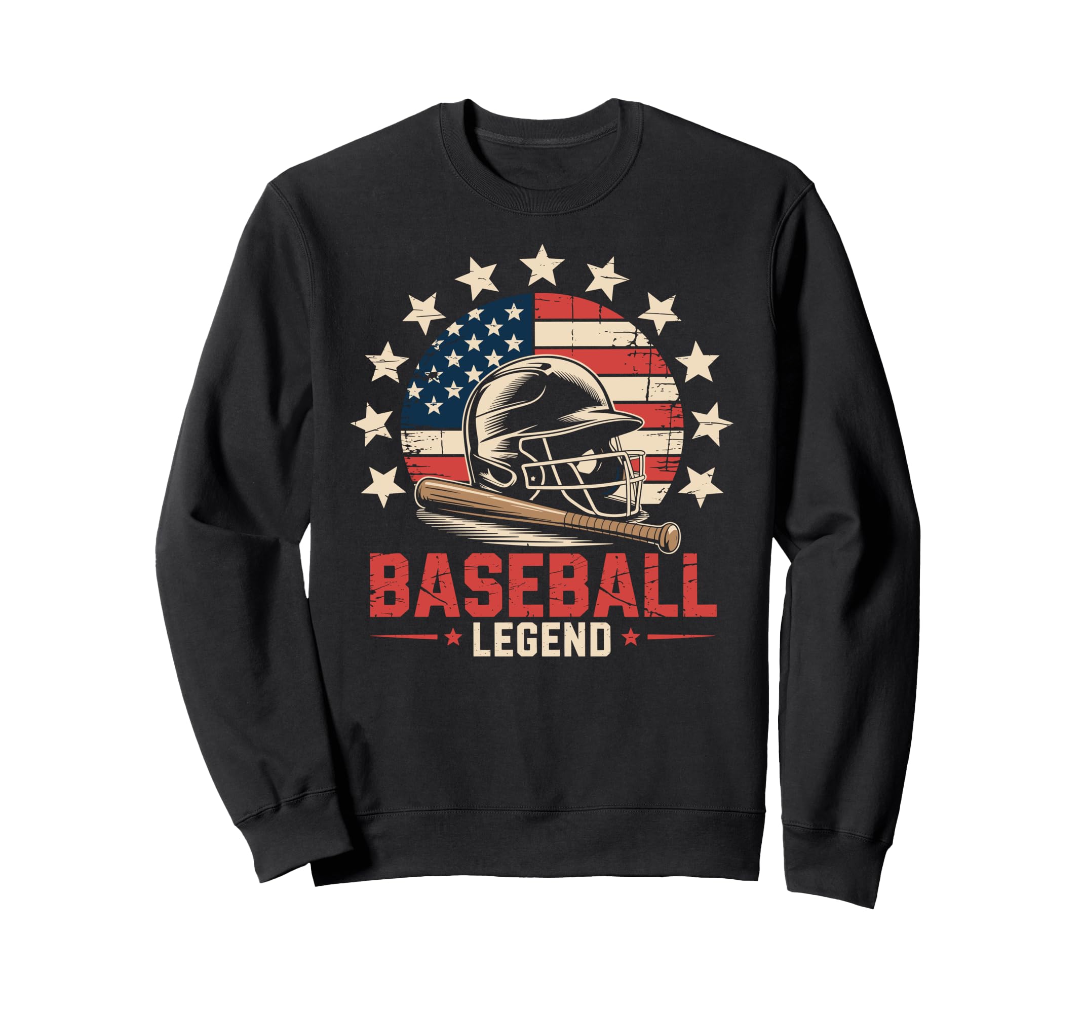 Funny Baseball Dad Usa Flag Sweatshirt - Trendy Graphic Men Women - T-Shirt, Sweatshirt, Hoodie