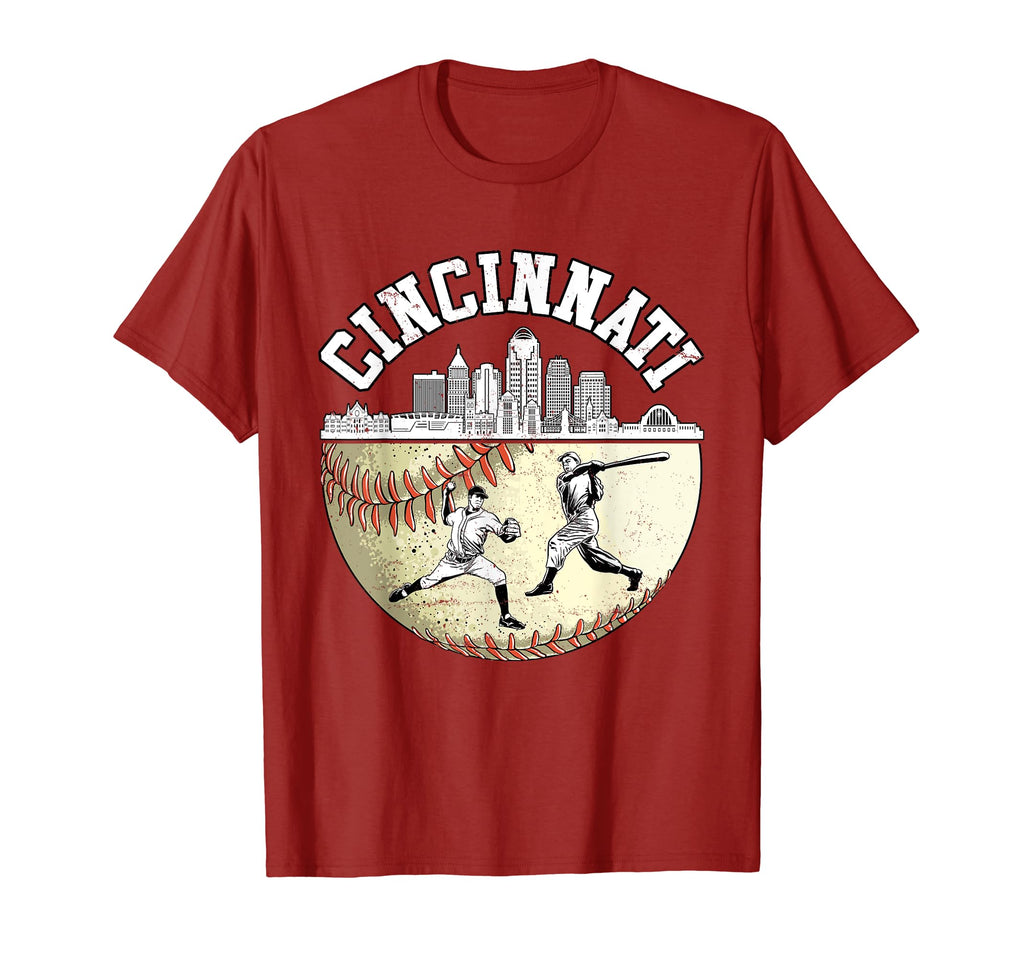 Cincinnati Baseball Lover And Player T-Shirt - Custom Art Print for Adults - T-Shirt, Sweatshirt, Hoodie
