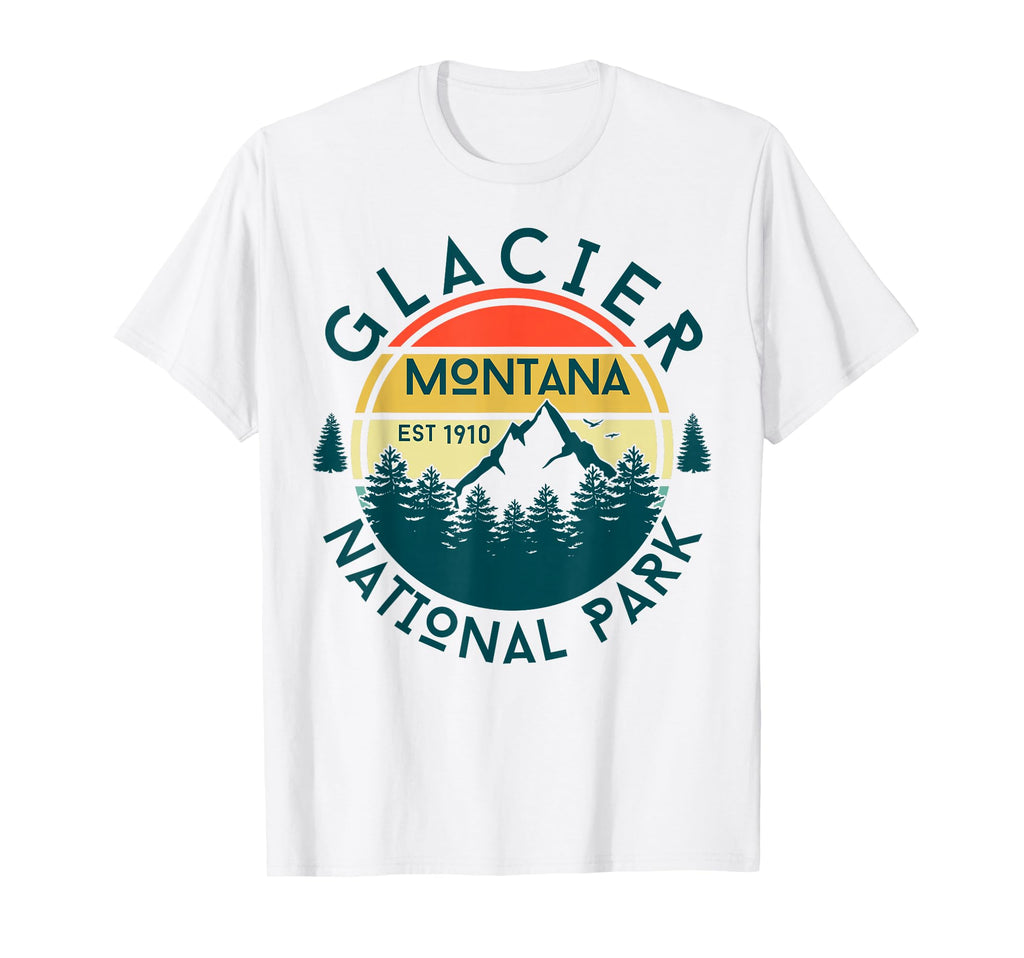 Glacier National Park Montana Hiking T-Shirt - Custom Art Print for Adults - T-Shirt, Sweatshirt, Hoodie