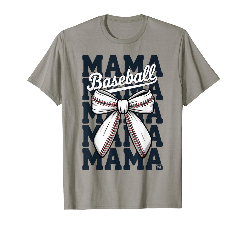 Baseball Mama Coquette Bow T Shir T T-Shirt - Trendy Graphic for Adults - T-Shirt, Sweatshirt, Hoodie