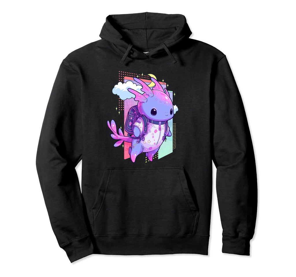 Pastel Goth Space Galaxy Axolotl Nu Goth Hoodie - Graphic Print Unisex - T-Shirt, Sweatshirt, Hoodie