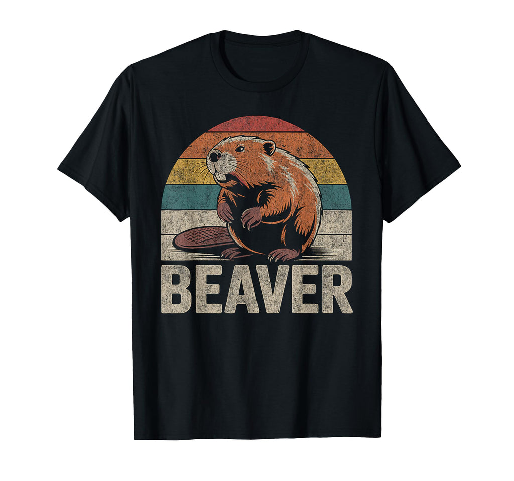Beaver Sunset Rodent Animal Beaver T-Shirt - Fun Novelty Design Unisex - T-Shirt, Sweatshirt, Hoodie