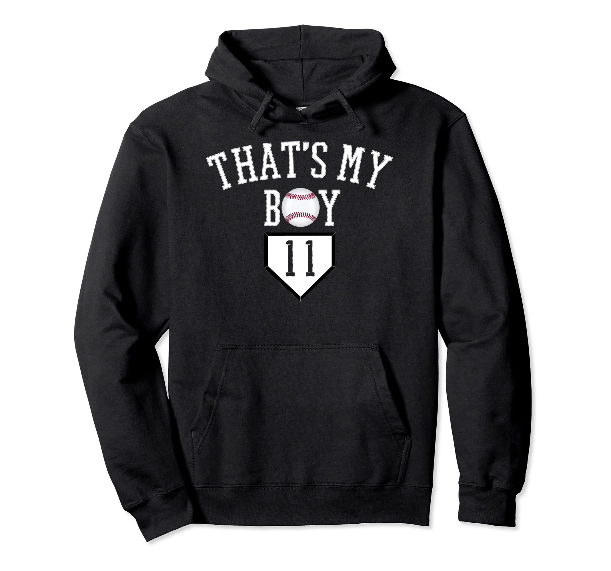 11 Thats My Baseball Number Hoodie - Fun Novelty Design for Adults - T-Shirt, Sweatshirt, Hoodie