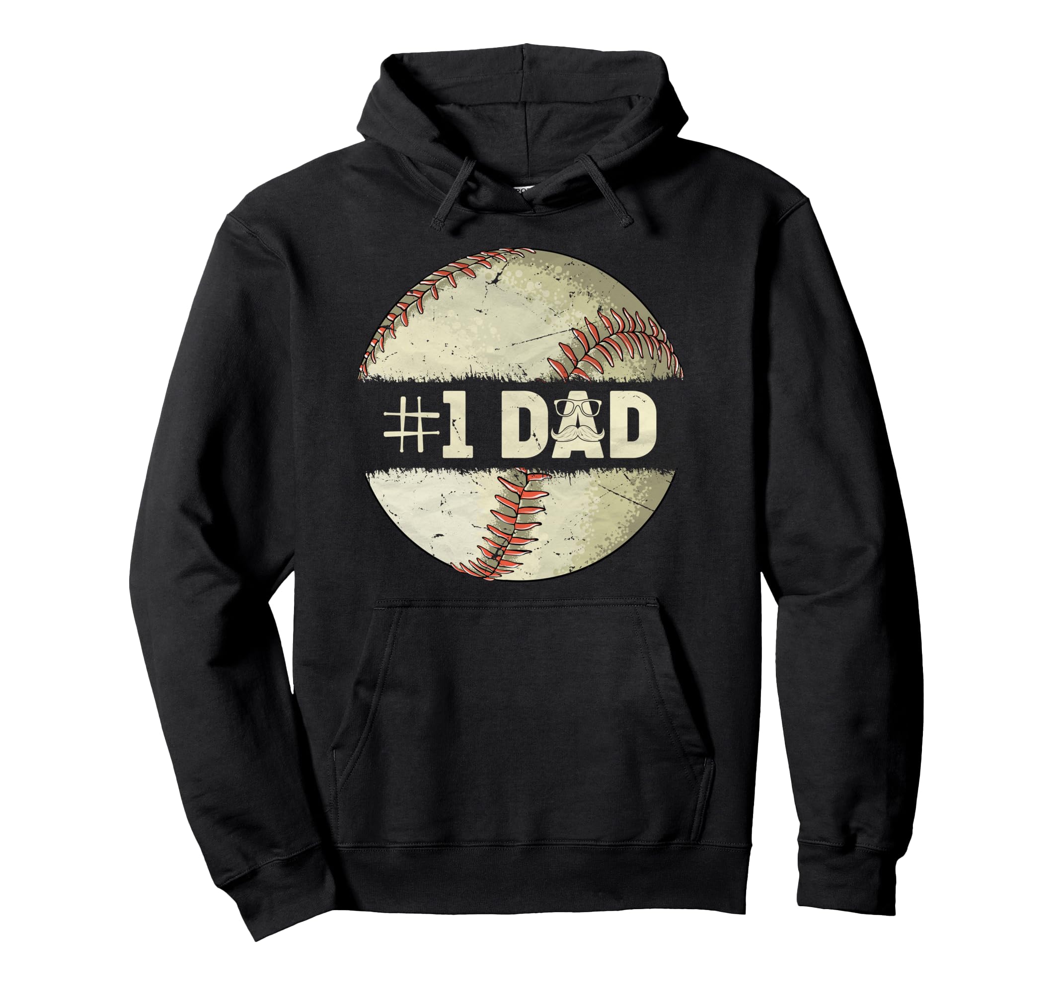Baseball Player Dad Papa Number One Hoodie - Trendy Graphic for Adults - T-Shirt, Sweatshirt, Hoodie