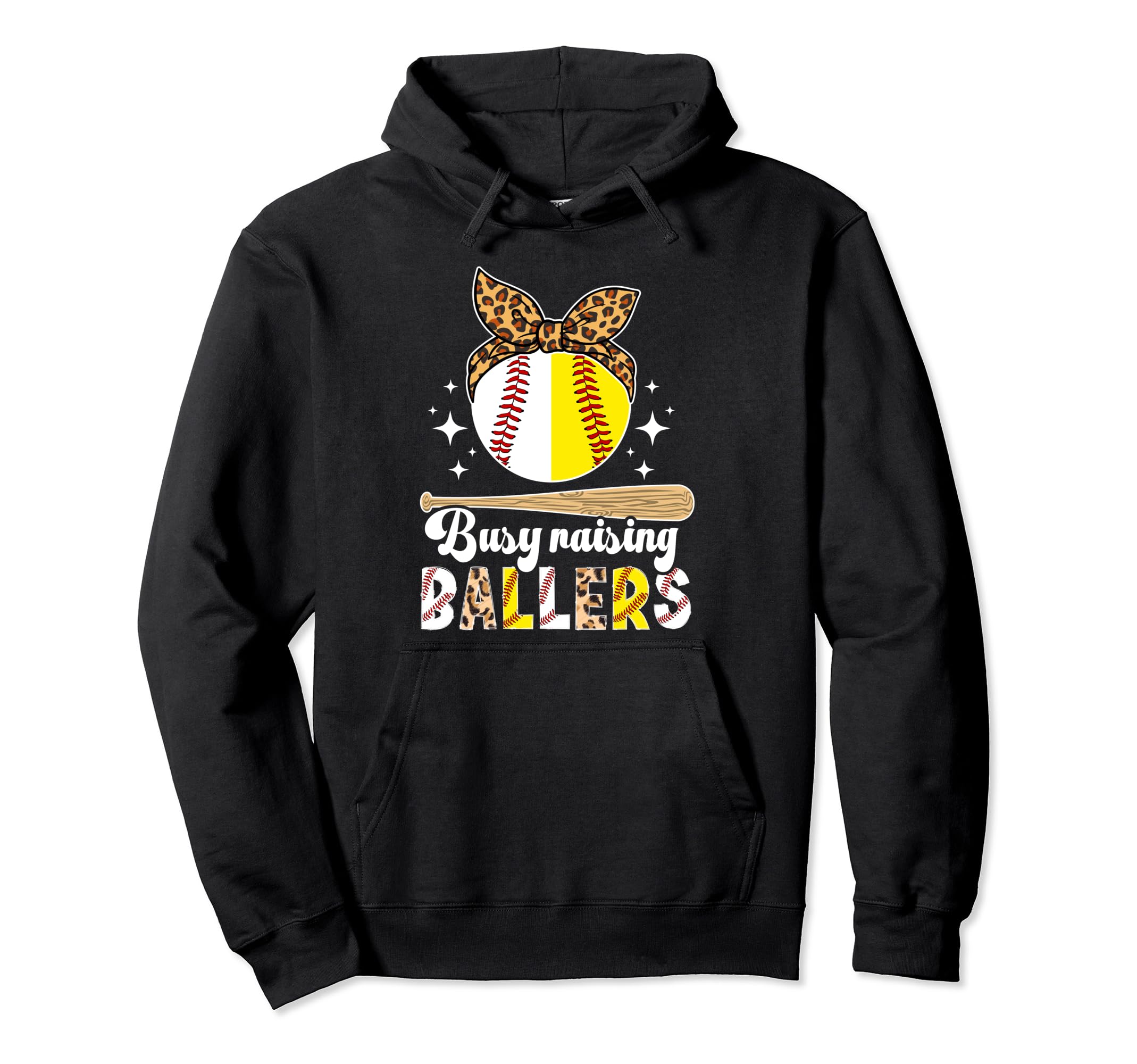 Busy Raising Ballers Baseball Softball Hoodie - Unique Graphic Men Women - T-Shirt, Sweatshirt, Hoodie