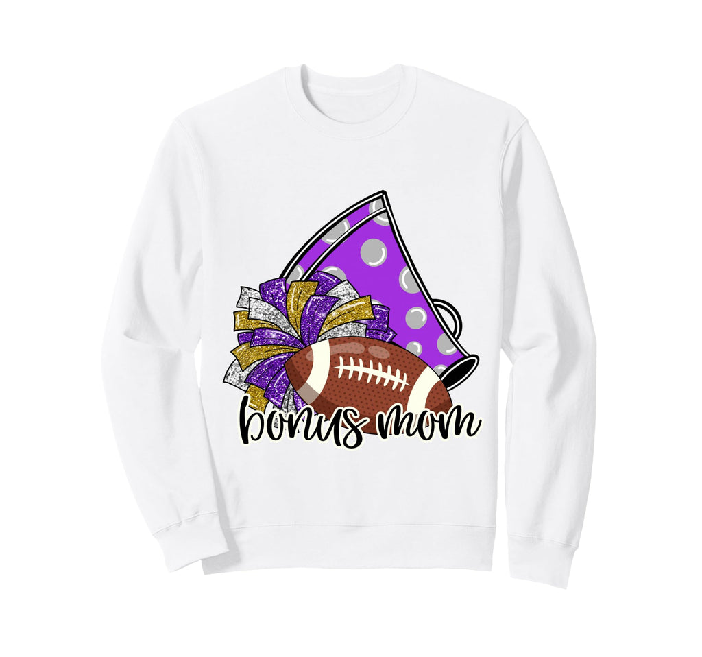 Cheerleader Bonus Mom Game Day Cheer Sweatshirt - Custom Art Print Unisex - T-Shirt, Sweatshirt, Hoodie