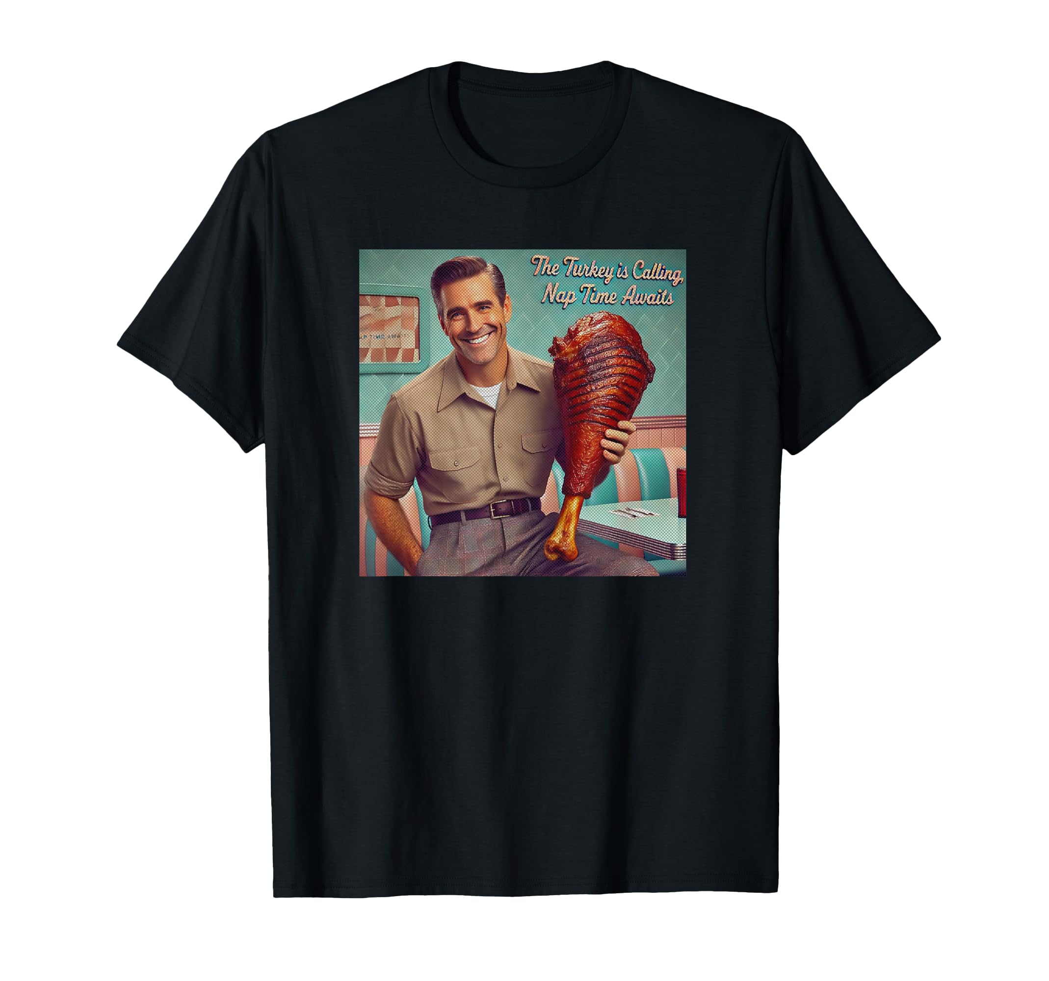 Funny Thanksgiving Dad Giant Turkey Leg T-Shirt - Aesthetic Graphic Unisex - T-Shirt, Sweatshirt, Hoodie