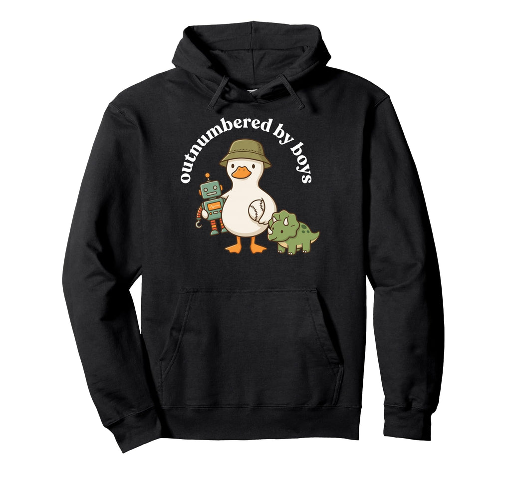 Outnumbered Funny Mom Mama Mom Life Hoodie - Aesthetic Graphic Unisex - T-Shirt, Sweatshirt, Hoodie
