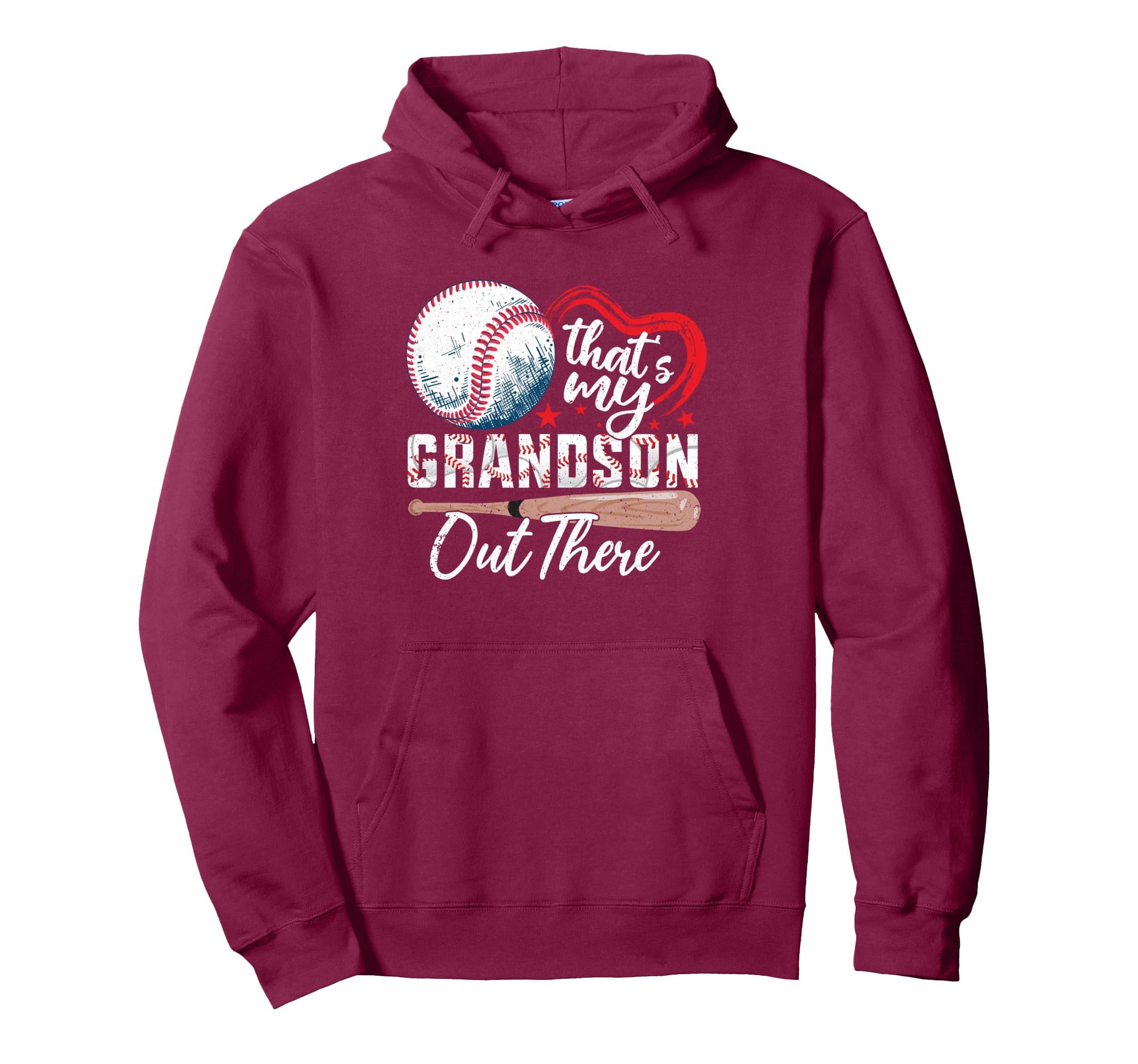 Thats My Grandson Out There Baseball Hoodie - Fun Novelty Design Unisex - T-Shirt, Sweatshirt, Hoodie