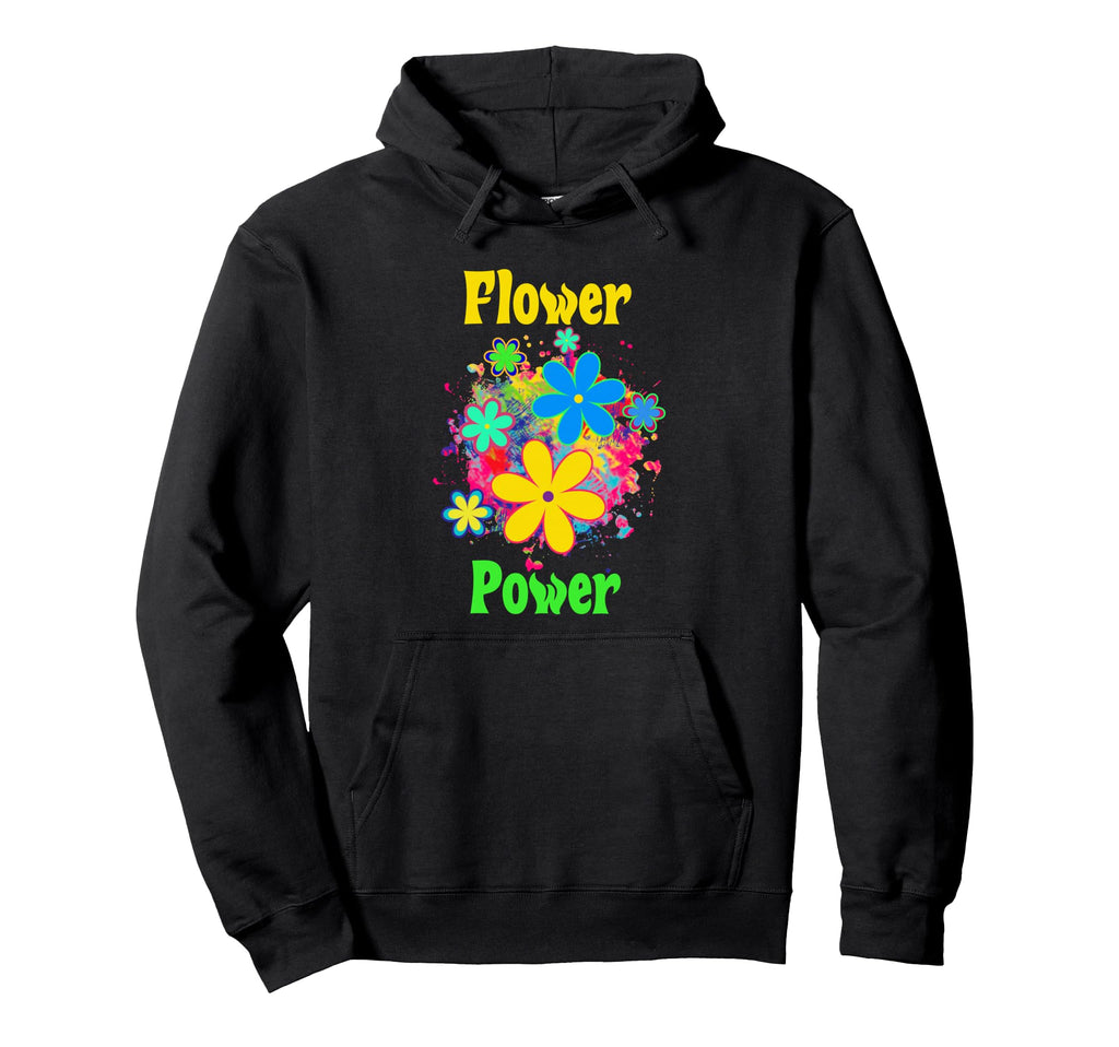 Flower Power Groovy Chick 70S 60S Hoodie - Casual Everyday Wear Unisex - T-Shirt, Sweatshirt, Hoodie