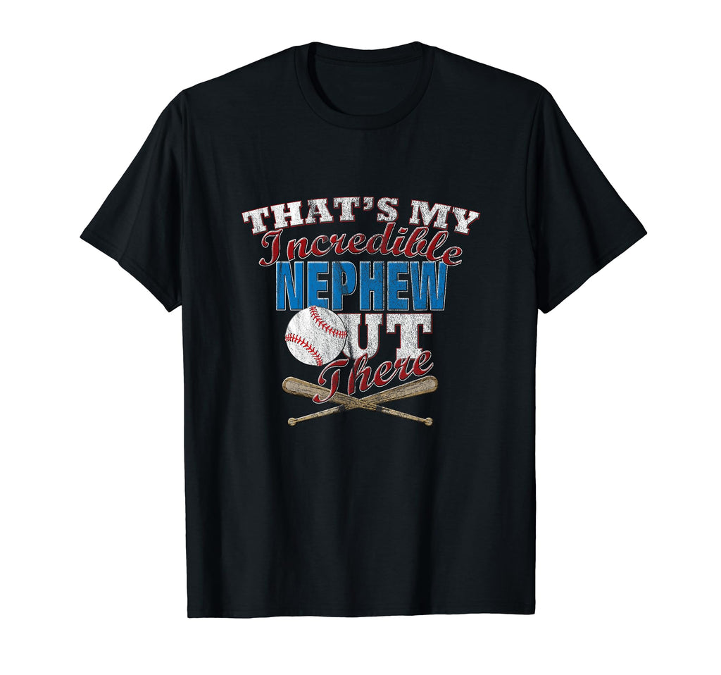Distressed Baseball Nephew Aunt T-Shirt - Casual Everyday Wear for Adults - T-Shirt, Sweatshirt, Hoodie