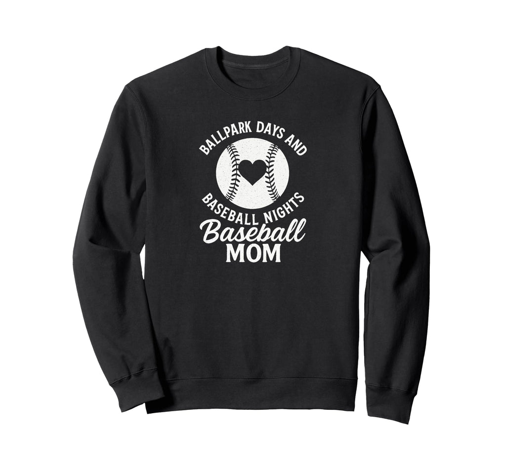 Ballpark Days And Baseball Nights Sweatshirt - Minimalist Print Men Women - T-Shirt, Sweatshirt, Hoodie