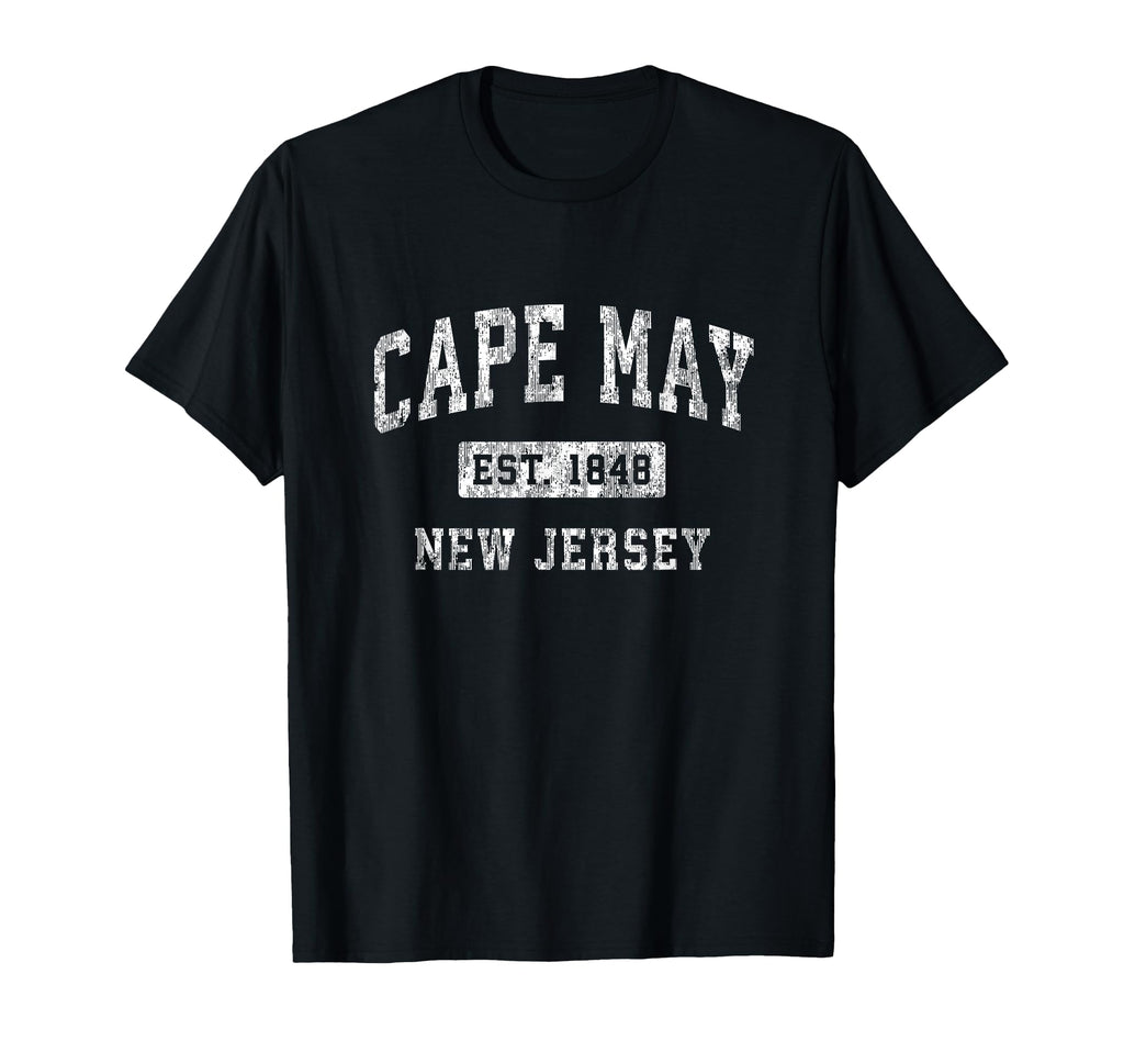 Cape May New Jersey Nj Established T-Shirt - Minimalist Print Men Women - T-Shirt, Sweatshirt, Hoodie