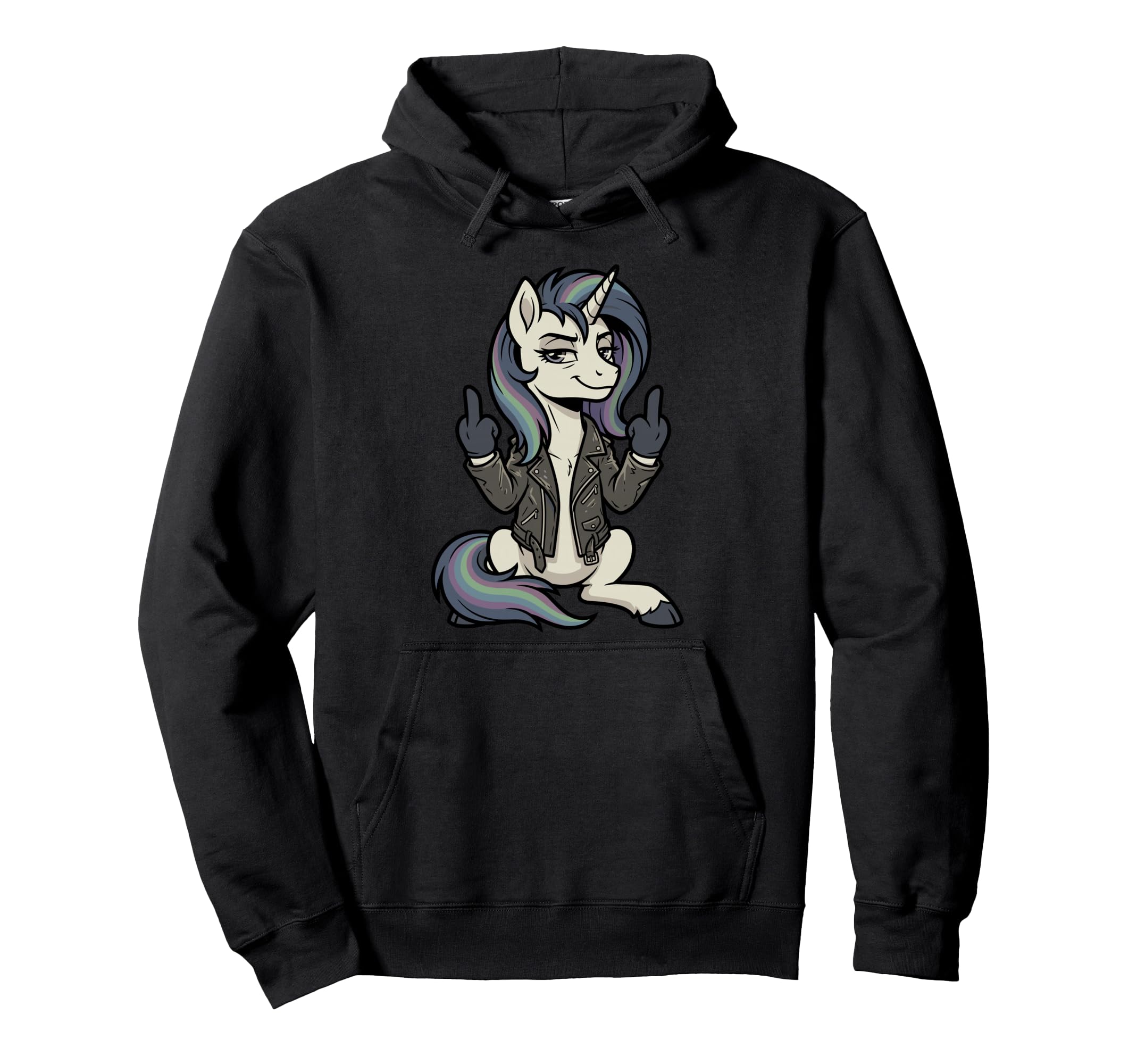 Sarcastic Unicorn Punk Rock Attitude Hoodie - Streetwear Style for Adults - T-Shirt, Sweatshirt, Hoodie