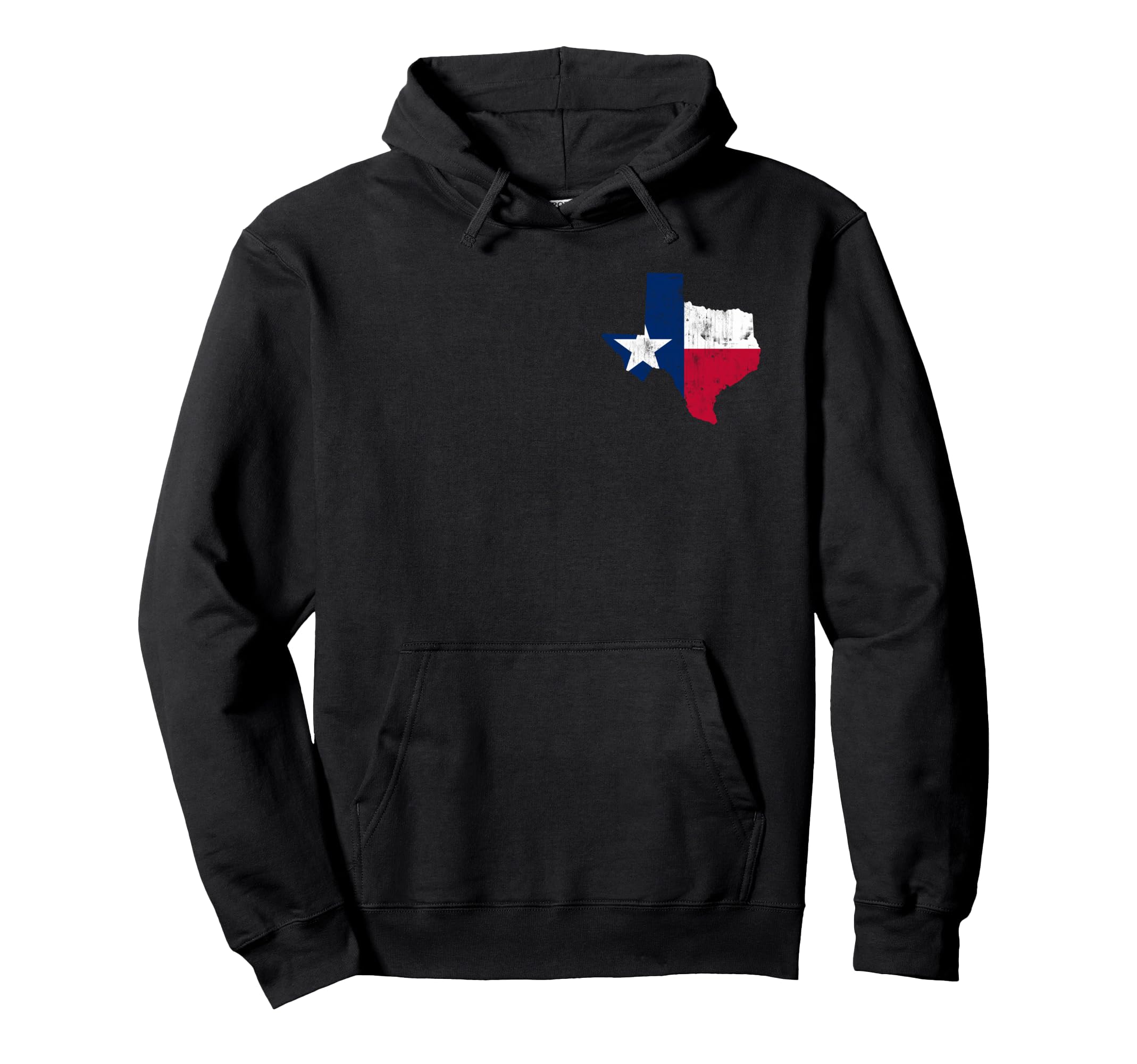 Texas State Flag Map Distressed Hoodie - Streetwear Style for Adults - T-Shirt, Sweatshirt, Hoodie