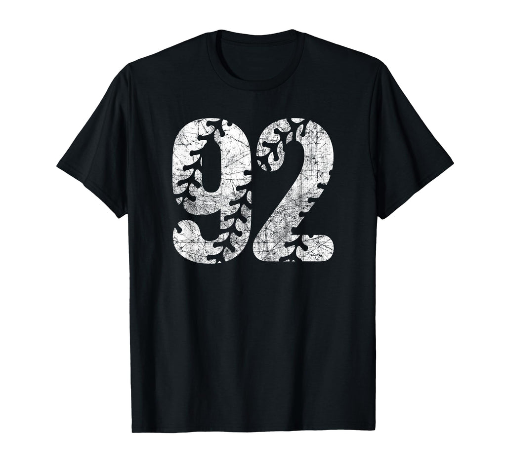Baseball Softball Mom 92 Number 92 T-Shirt - Custom Art Print for Adults - T-Shirt, Sweatshirt, Hoodie