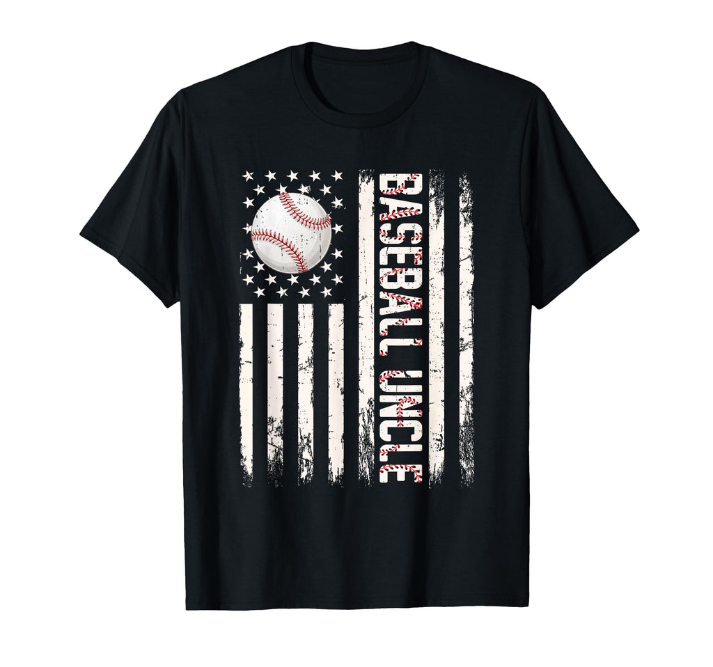 Baseball Uncle Usa American Flag T-Shirt - Custom Art Print Men Women - T-Shirt, Sweatshirt, Hoodie