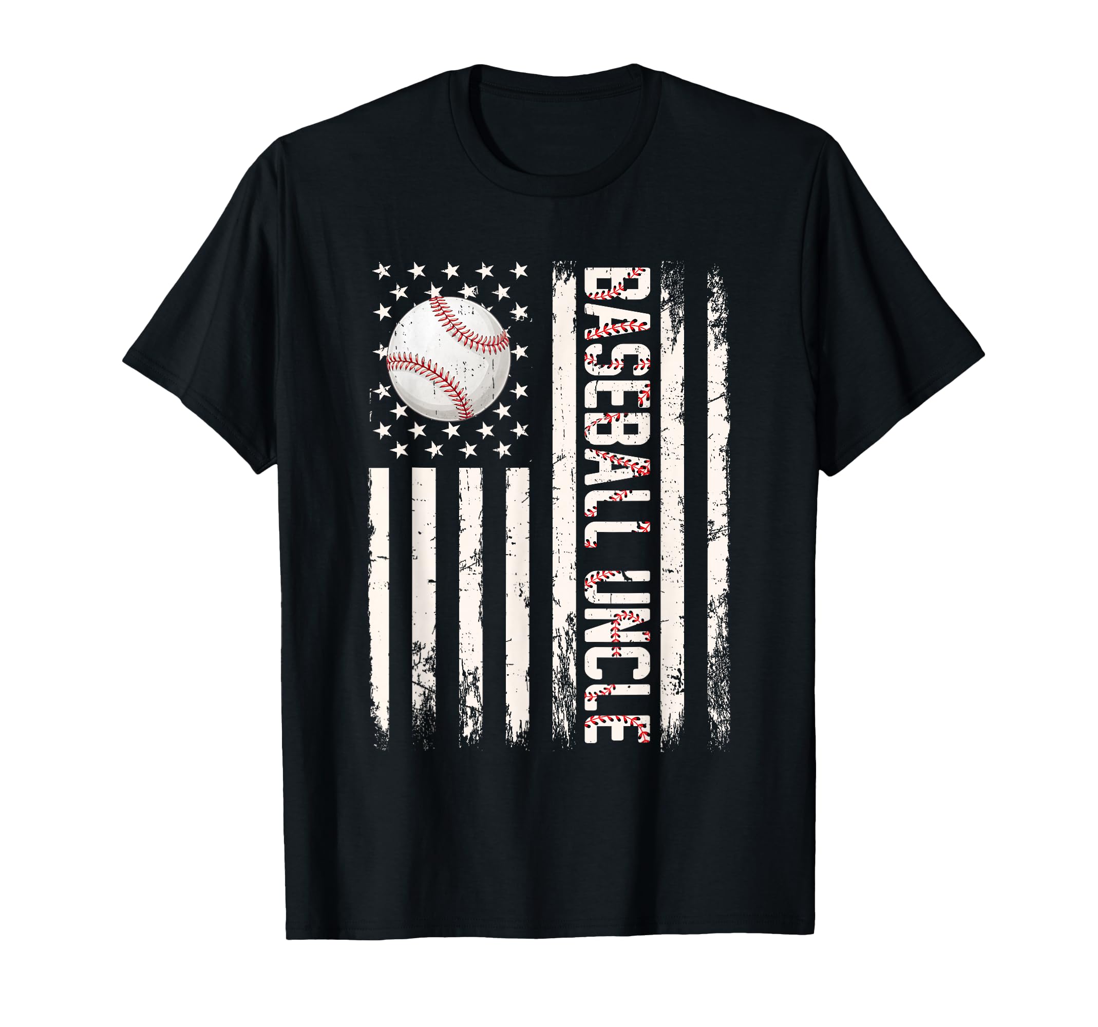 Baseball Uncle Usa American Flag T-Shirt - Custom Art Print Men Women - T-Shirt, Sweatshirt, Hoodie